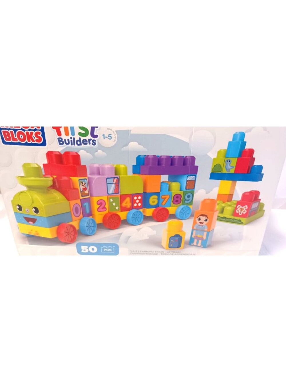 Mega Bloks First Builders 123 Learning Train Building Blocks Toy 50 Pcs Ages 1-5 - Picture 2 of 7